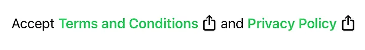SwiftUI text where linked words are green but the inline icons remain black.